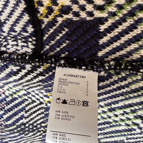 Aldo Martins Multi-Coloured Wool 'Shanley' Sweater Coat in - Picture 7 of 14